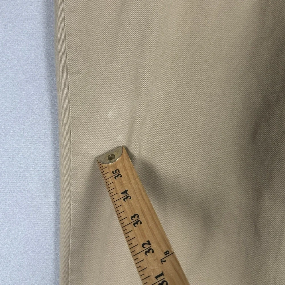 Polo Ralph Lauren Pants Men 34X32 Stretch Classic Fit Tan Khaki Chino Flat Front